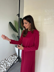 Berry Red Buttoned Set